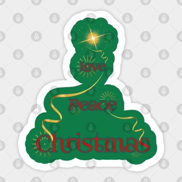 Love Peace Christmas Sticker by aspinBreedCo2